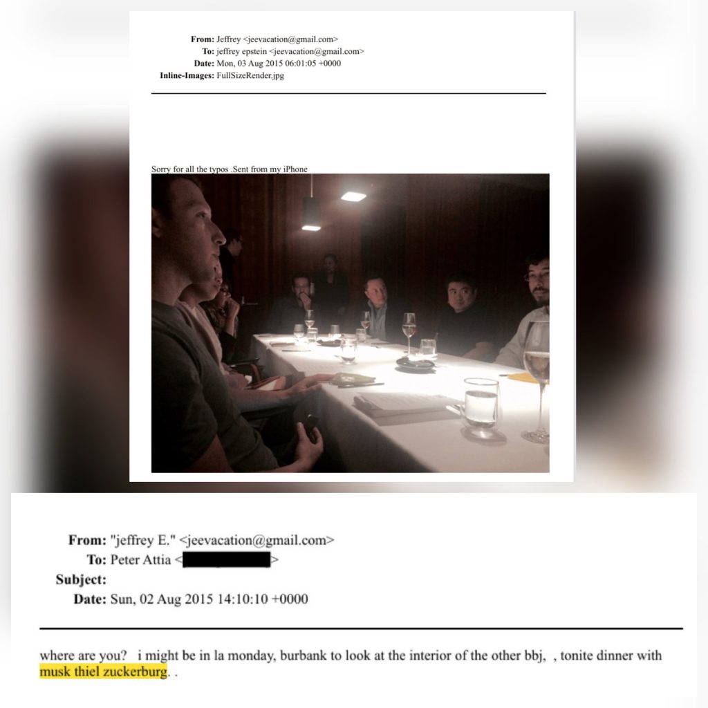 Epstein 2015 photo surfaces with Zuckerberg, Musk, and Thiel