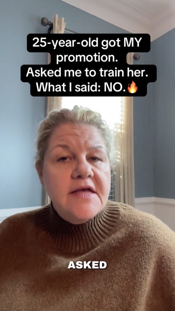 Veteran worker refuses to train 25-year-old promoted over her