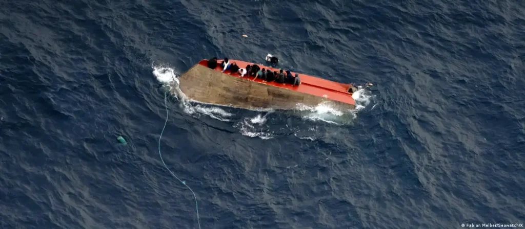 Two dead, dozens missing after migrant boat capsizes in Mediterranean