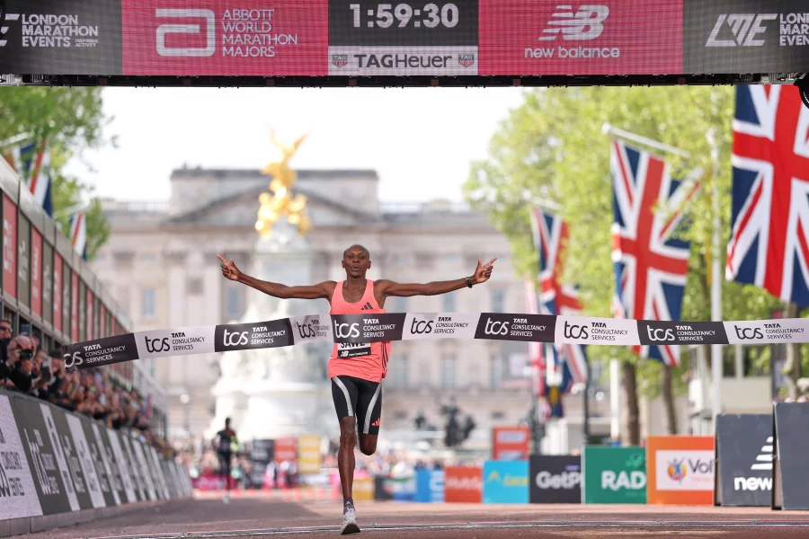 Kenya’s Sabastian Sawe is first person to run sub-2-hour marathon to win in London