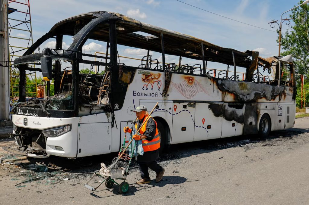 Russia accuses Ukraine of deadly drone attack on civilian bus