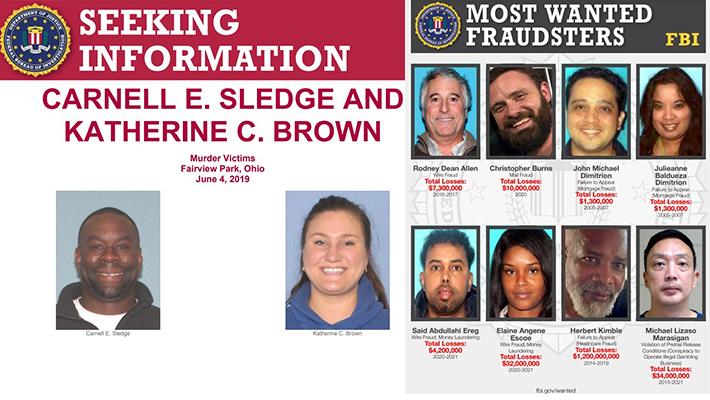 FBI unveils new list of America’s most wanted fraud suspects